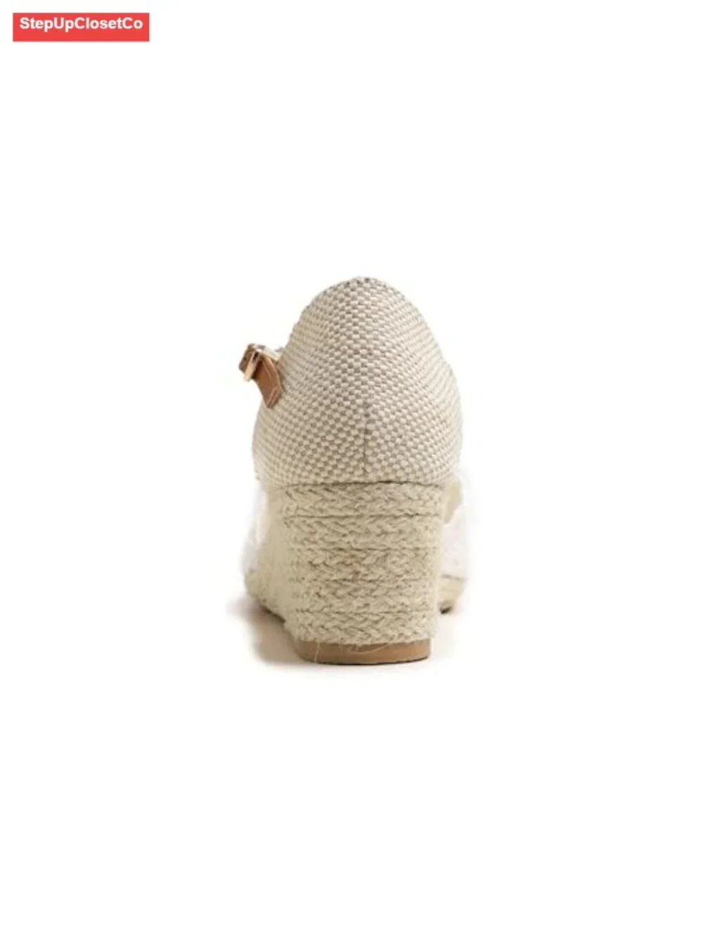 Breathable Textile Crochet Espadrilles Wedge Sandals - Slip On Comfort Shoes